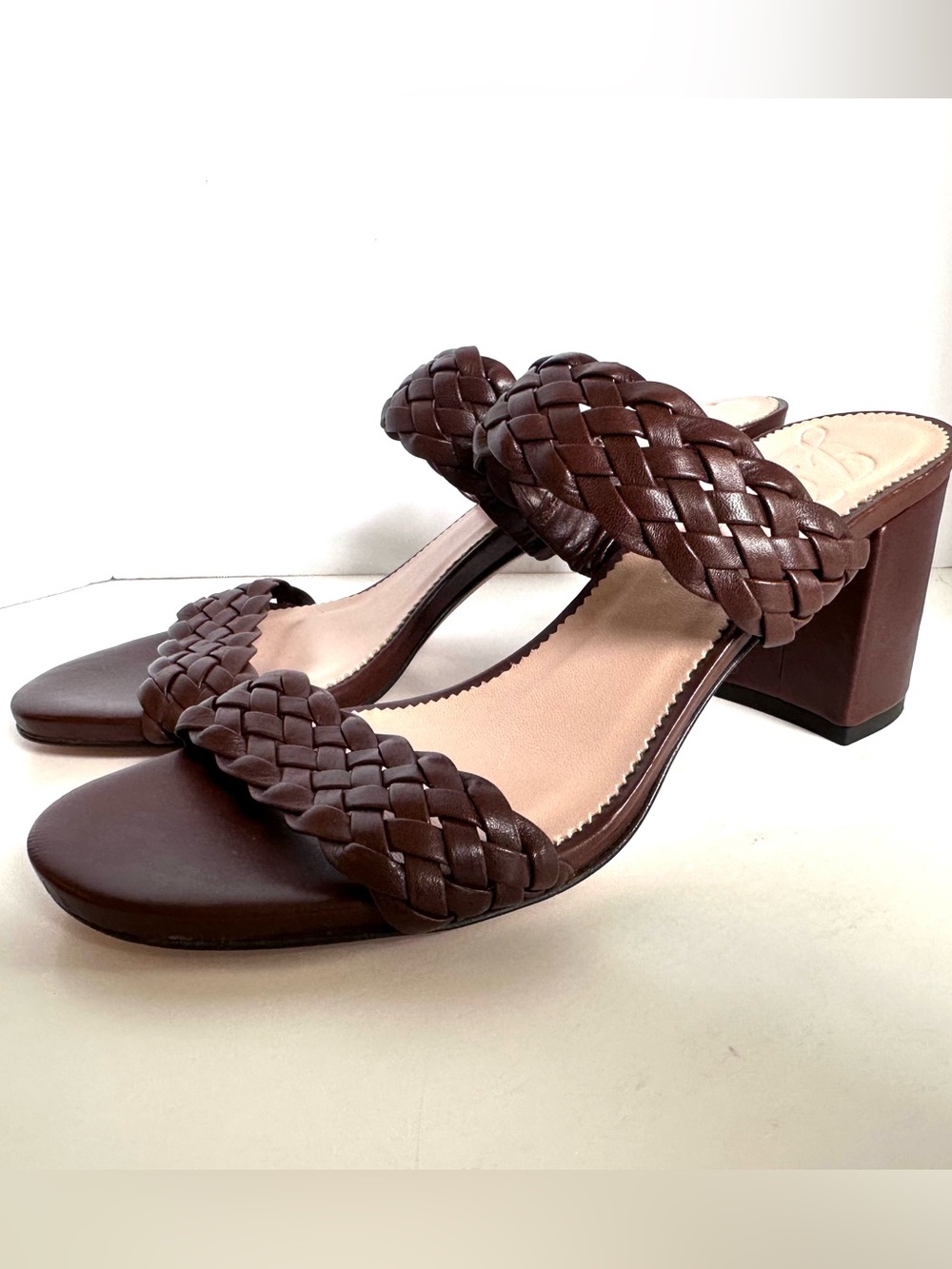 new J. CREW 7.5 Lucie Braided Strap Sandal Tarnished Brown Italian Leather BP565
